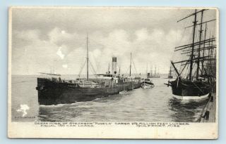 Gulfport,  Ms - Tugela Steamship,  Schooners & Tug Boat - Pre 1908 Udb Postcard