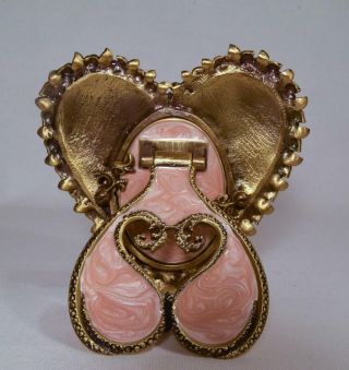 Jay Strongwater Enamel & Jeweled Dominique Heart Frame,  Deep Pink 6