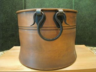 Large Copper Pot Hand Forged Cast Iron Metal Handles Make A Great Planter
