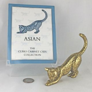 Vintage Asian Franklin Curio Cabinet Cat From Estate