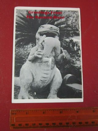 Dinosaur Postcard " Greetings From The Russian River " Good Shape Un - Posted