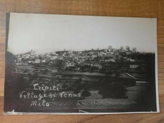 Pre 1914 Real Photo Postcard Of Village Of Venus,  Trypiti,  Milo,  Greece