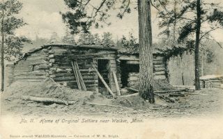 Mn Minnesota Walker / Home Of Settlers / 1905