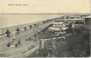 Zealand Napier Marine Parade Vintage Postcard 25.  5