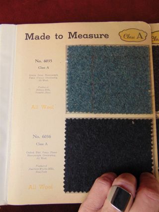 1939 National Tailoring Co WOOL OVERCOAT FABRIC Coat Cloth SAMPLE Book 5
