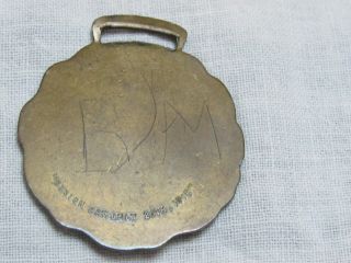 1915 San Francisco Panama Pacific Expo Bronze Watch Fob Scalloped Edge Rare 3