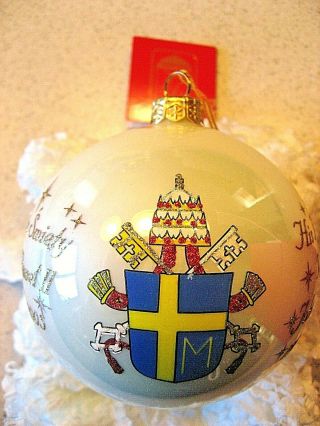 Kurt Adler Komozja Polonaise Pope John Paul II Glass Christmas Ornament 4 
