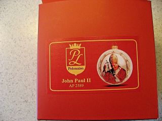 Kurt Adler Komozja Polonaise Pope John Paul II Glass Christmas Ornament 4 
