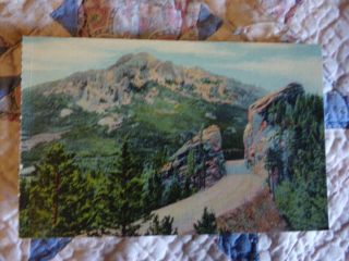 Vintage Postcard The Crags And Twin Sisters Peak,  Rocky Mountain National Park