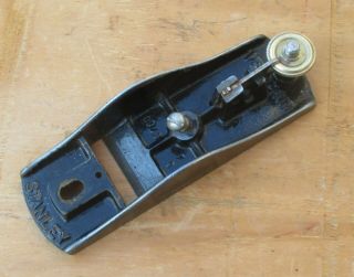 STANLEY Low Angle BLOCK PLANE w/ Adjustable Throat 9 - 1/2 Made in USA 3