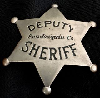 Old San Joaquin County California Badge - Ed Jones