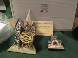 David Winter Cottages Collectors Guild Piece And Thank You Piece