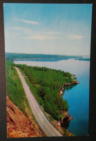 Vintage Minnesota Postcard Lake Superior North Shore Drive Silver Creek Cliff