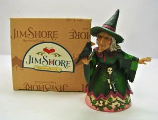Witching Hour Jim Shore Halloween Witch With Crow Figurine Nib 1st Ed 4027795
