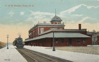 C.  G.  R.  Station Truro Nova Scotia Canada 1915 - 18 Valentine & Sons Postcard