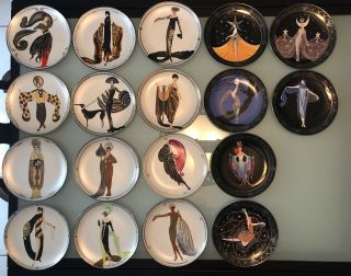 18 Royal Doulton Franklin " House Of Erte " Collector Plates W/coa 8 " Limited