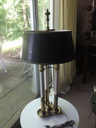 Vintage Stiffel Brass French Boulliot Candle Lamp Shade