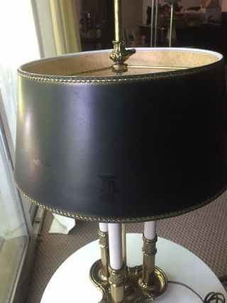 Vintage Stiffel Brass French Boulliot Candle Lamp Shade 6