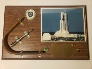 1990 Titan Iv Rocket Clevis End Launch Artifact W/ Plaque 6555th Astg