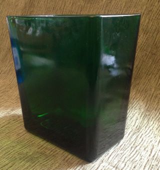 Vintage Napco Emerald Green Rectangle Vase