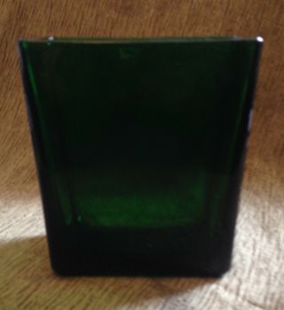 Vintage Napco Emerald Green Rectangle Vase 3