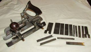 Stanley No 45 Plane With Some Cutters Old Woodworking Tool Plane