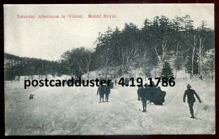 1786 - Montreal Quebec 1910s Mount Royal Skiing.  Winter Sport By David