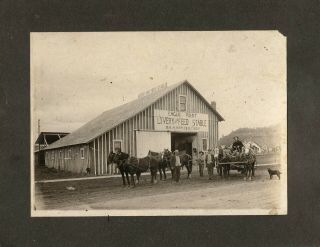 2 Eagle Point,  Or,  Real Photos Of Harnish Livery,  Carried Mail To Butte Falls Vf