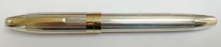 Sheaffer Legacy Fountain Pen • Sterling Silver With Gold Trim • 18kt.  Fine Point