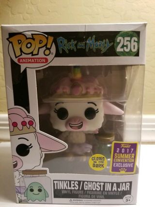 Funko Pop 256 Rick And Morty Tinkles Ghost In A Jar Sdcc Exclusive - Box