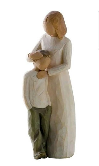 Willow Tree " Mother And Son " Mother Hugging Young Son By Susan Lordi - Demdaco