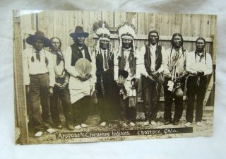 1909 Chattuck Oklahoma Arapaho And Cheyenne Indians Rppc