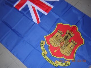 Pre 1982 British Empire Flag Of The Government Ensign Of Gibraltar 3ft X 5ft
