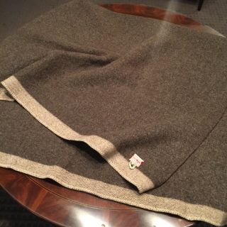 Vintage Mitin Motecht Door Wool Military Blanket 70” By 52”
