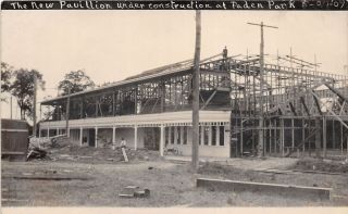 E89/ Sistersville West Virginia Rppc Postcard C1910 Paden Park Construction 7