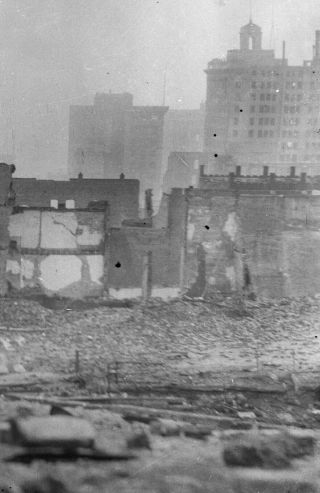 VISTA of SAN FRANCISCO RUINS - 1906 Earthquake & Fire - 4x5 Film Negative 5