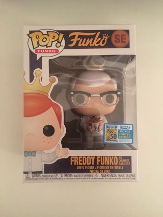 Colonel Sanders Kfc Freddy Funko | 2019 Fundays | Le 450 | Sdcc | In Protector