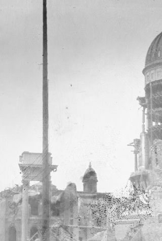 RUINS of SAN FRANCISCO CITY HALL - 1906 Earthquake & Fire - 4x5 Film Negative 4