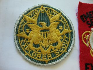 (3) Vintage Boy Scouts Explorer Patches Emergency Service,  Scout,  Wing Anchor 4
