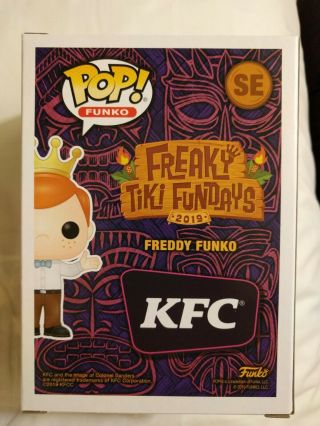 SDCC 2019 Funko Fundays Freddy KFC Colonel Sanders LE 450 plastic cover 3