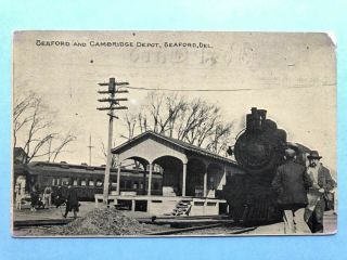 Seaford Cambridge Depot - De - Delaware - Train Station - Engine - Railroad - Rr - Del - Sussex