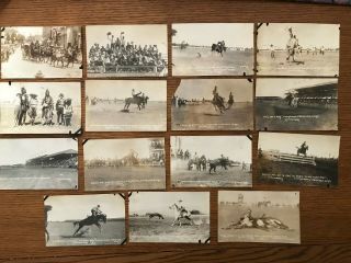 1922 Photo Postcards Cheyenne Frontier Days Native Americans Stage Coach Rodeo