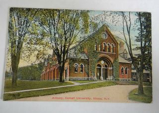 Vint.  Color P/c Of York - Armory,  Cornell University,  Ithaca,  N.  Y.