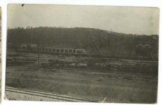 Rppc Prr Railroad Roundhouse Yards Northumberland Pa County Real Photo Postcard