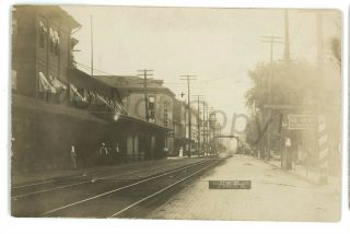 Rppc Prr Pennsylvania Railroad Station Depot Sunbury Pa Real Photo Postcard