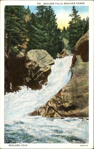 Boulder Falls On Colorado River Boulder Canon Co Mailed 1938