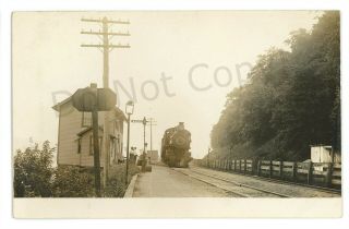 Rppc Prr Railroad Station Liverpool Pa Perry Dauphin County Real Photo Postcard