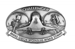 Nasa 1984 Space Shuttle Challenger (sts - 41 - B) Silver Robbins Medallion Sn 161