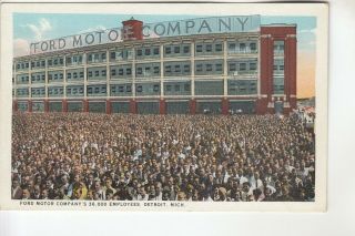 36,  000 Employees At The Ford Motor Company Plant Detroit Mi
