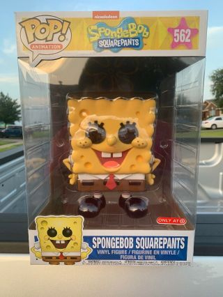 Funko Pop Tv - 10 " Spongebob Squarepants Target Exclusive 562 In - Hand